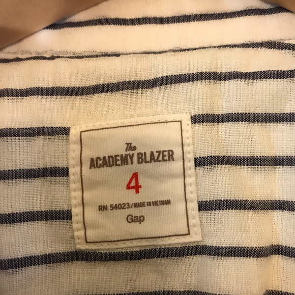 Gap The Academy Blazer White with Blue Stripes - Picture 5 of 6